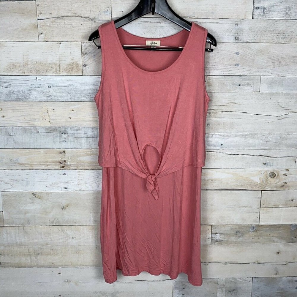 Style & Co. Sleeveless Rose Blossom Dress Large